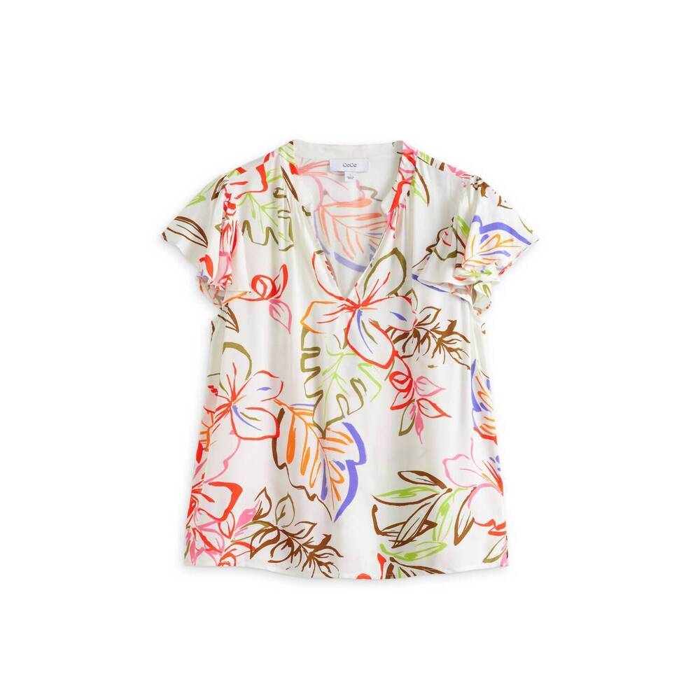 NEW CECE women's helene blouse in new ivory